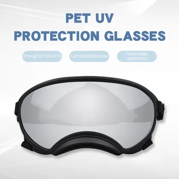 Защитные Очки Солнцезащитные очки для катания на лыжах для собак на открытом воздухе, ремешок для очков и мода для путешествий Для занятий спортом с домашними собаками, регулируемая защита от запотевания 15