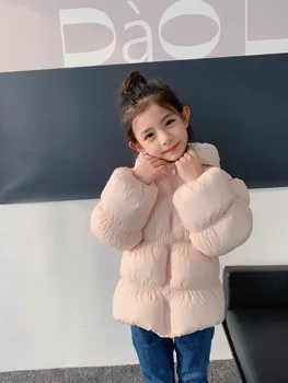 Зимняя новая детская пуховая куртка для девочек, утепленное теплое пальто 11