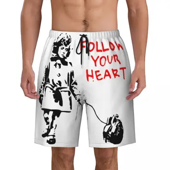 Изготовленные на заказ Пляжные шорты Мужские Быстросохнущие Пляжные шорты Уличные Плавки в стиле поп-арт Купальники 5