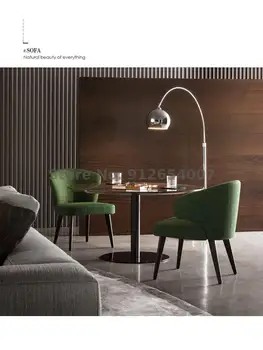 Изготовленный на заказ Домашний обеденный стул из массива дерева в скандинавском стиле, современный минималистичный стол для переговоров, спинка для отдыха в кофейне, Легкая роскошь 2
