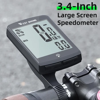 Измеритель скорости велосипеда Водонепроницаемый Велосипедный Километрометр Цифровой Велосипедный Спидометр Полноэкранный Мобильный Телефон Управление приложением Секундомер для езды на велосипеде 4