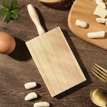 Итальянская доска для Ньокки Fantes Деревянный Кухонный Инструмент для выпечки Макаронных изделий Профессиональная скалка с Тиснением Rolling Stick 3