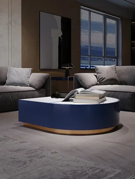Итальянский Легкий Роскошный Чайный столик с каменной плитой Современная Простая мода для гостиной Новое Творческое сочетание 6
