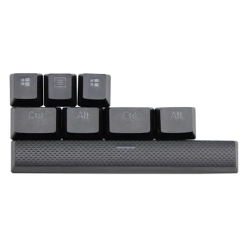 Колпачки для клавиш PBT для Corsair K65 K70 K95 для Logitech G710 + Механическая игровая клавиатура, колпачки для клавиш с подсветкой для Cherry MX (черный) 12