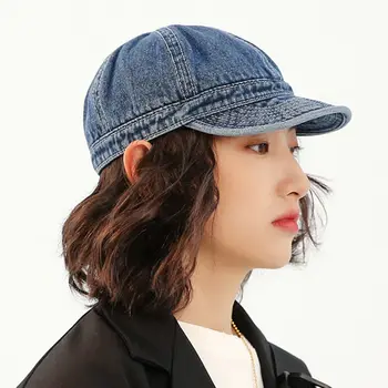 Короткая шляпа с полями в американском стиле, мужской полностью герметичный мягкий верх, японский деним Amikaki, полностью закрытая шляпа с утиным язычком, женская 6