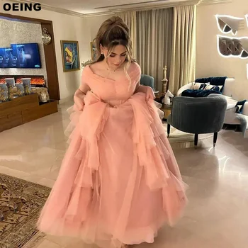 Красивые розовые платья для выпускного вечера трапециевидной формы, Элегантное многоуровневое вечернее платье принцессы из тюля, платья для особых случаев, Vestidos De Novia 13