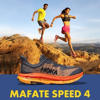 Легкие амортизирующие уличные кроссовки для бега по бездорожью HOKA Fast 4Mafate Speed4, прочные и противоскользящие кроссовки для бега 3