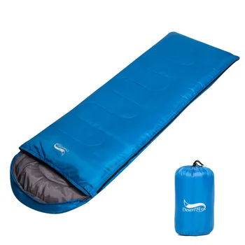 Легкий спальный мешок для кемпинга, водонепроницаемый Теплый конверт, спальный мешок для пеших прогулок, пикника на природе 6