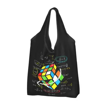Математический Кубик Рубика, Кепки Rubix, сумка для покупок, женская Забавная сумка для покупок, сумки большой емкости 5