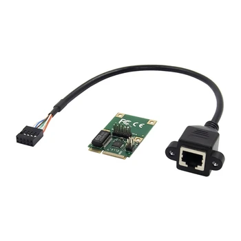 Мини-карта PCI-E Gigabit Ethernet, карта PCI-Express 10/100/1000 Мбит/с, прямая поставка 2