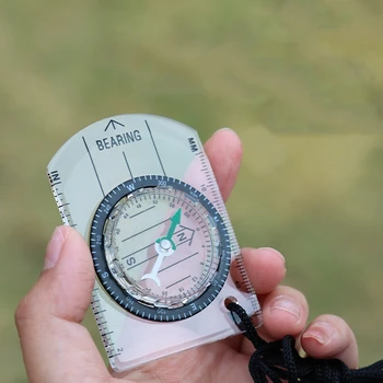 Многофункциональная линейка-компас, Шкала для чтения карты на открытом воздухе, Кемпинг, пеший туризм, Рыбалка, Альпинизм, Компас для выживания, Точность компаса до 1 мм 13
