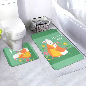 Модный набор ковриков для ванной комнаты, водопоглощающий и противоскользящий коврик для пола, 2 противоскользящие накладки, коврик для ванной + контур 4