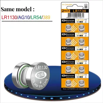 Монетный элемент питания AG10/LR54 /389A /189 /LR1130 /L1131 1,55 В используется в калькуляторах, термометрах, электронных часах 5