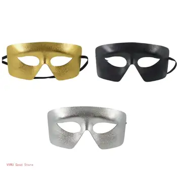 Мужская маска для вечеринки, маска для вечеринки на Хэллоуин, маска на половину лица, маска для выпускного вечера для клуба 4