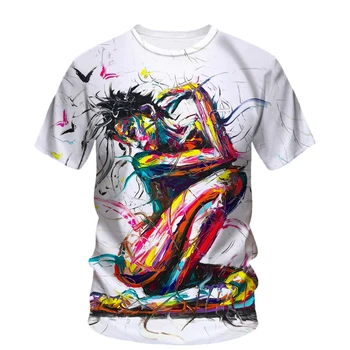 Мужская футболка с круглым вырезом и короткими рукавами, 3D футболка, уличный креативный принт, стиль хип-хоп, летняя новинка, мода и удобство 12