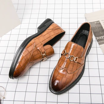 Мужские оксфордские туфли ручной работы с острым носком, черные Кожаные мужские официальные кожаные туфли с перфорацией типа 
