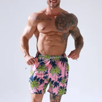 Мужские плавки, быстросохнущие пляжные шорты, дышащие плавки, брюки, шорты для купания, тонкая одежда, бикини, купальник для серфинга 2