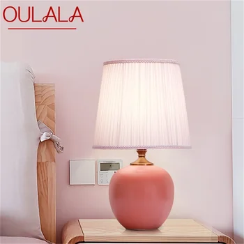 Настольная лампа с диммером PLLY Touch, Керамическая Розовая Настольная лампа, Современное украшение для дома, спальни 7
