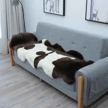 Натуральная цветная меховая интегрированная двухместная диванная подушка для трех человек подушка из чистой шерсти подушка для эркерного окна одеяло из цельной овчины 17