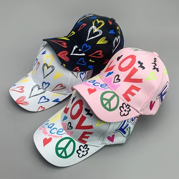 Новая женская бейсболка с граффити, спортивная Повседневная хип-хоп кепка, Уличная Солнцезащитная шляпа, Регулируемая Рыболовная шляпа для взрослых мужчин. 10