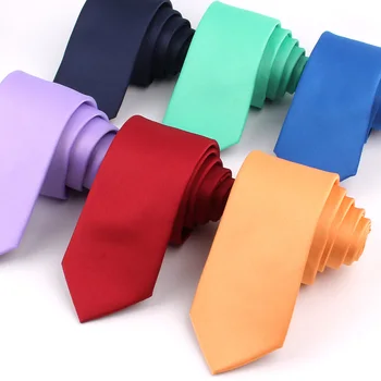 Новые однотонные галстуки для мужчин и женщин, повседневные костюмы с узким галстуком, тонкий галстук для свадьбы, деловой галстук для жениха, подарки Gravata 6