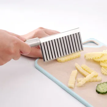Нож для резки картофеля Wave из нержавеющей стали Бытовая Овощерезка Для резки картофеля Фри Кухонные Приспособления 10