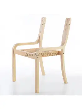 Обеденный стул Из массива Дерева, Обеденный Стол из Скандинавской Ткани, Простое Современное Кресло Со Спинкой, Гостиничный Стул, Кресло для отдыха 5