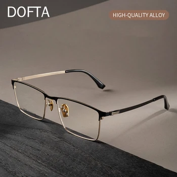 Оправа для очков от близорукости DOFTA в стиле ретро Из качественного сплава, Квадратная оправа для мужских очков по рецепту, Оптические очки 5963 8