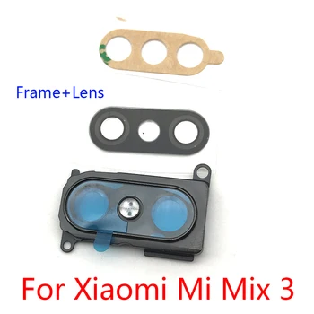 Оригинал для Xiaomi Mi Mix 3 Mix3, стеклянная линза задней камеры + крышка камеры, круглый корпус, лампа для фонарика, стеклянная линза Xaomi 9