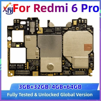 Оригинальная Разблокированная Материнская Плата Для Redmi 6 Pro Xiaomi A2 Lite Основная Печатная Плата Полная Чиповая Карта Хорошая Рабочая Пластина 8