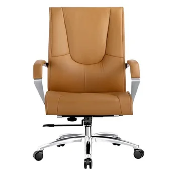 Офисное кресло, вращающееся кресло, компьютерное кресло, домашний кабинет, обучение, подъемное кресло, удобное и малоподвижное конференц-кресло из воловьей кожи. 10