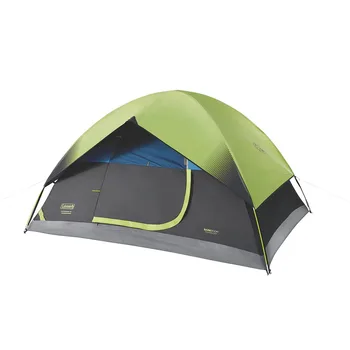 Палатки для кемпинга на открытом воздухе Coleman 4-Местный шатер для кемпинга с куполом для темной комнаты Sundome с простой настройкой Сверхлегкий шатер 10