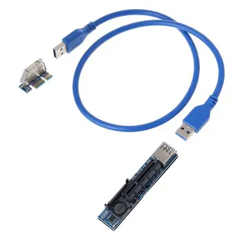 Переходник для подключения карты расширения PCI-E 1X к PCI-E Разъем PCIE для подключения кабеля 4