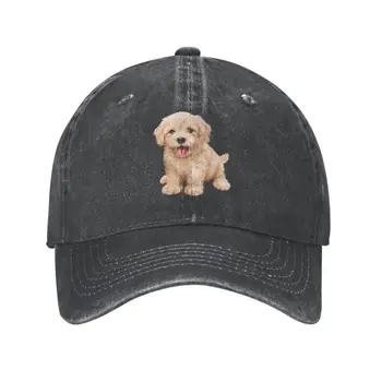 Персонализированная бейсболка для собак с хлопковым пуделем, Женская Мужская Регулируемая Шляпа для папы, Уличная одежда 5
