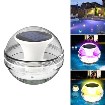 Плавающий светильник для бассейна, меняющий цвет наружного дворового освещения, Декоративная лампа емкостью 600 мАч, солнечная водяная плавающая лампа для бассейна 10