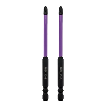 Ручные инструменты Отвертки Электрические Отвертки Легированная сталь Черные сверла PH2 Фиолетовая Ударная отвертка 2