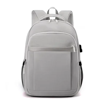 Рюкзак для студентов колледжа для мужчин, Оксфордские школьные сумки для подростков, мальчиков, USB-зарядка, рюкзак для женщин 15