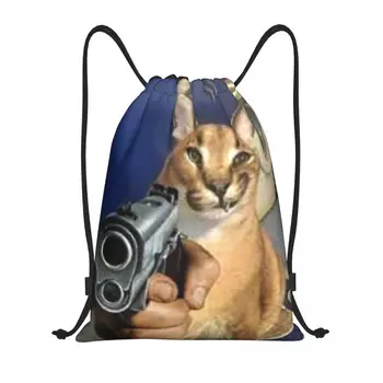 Рюкзак с завязками Big Floppa Gangsta Cat, спортивная спортивная сумка для женщин и мужчин, тренировочный рюкзак 6