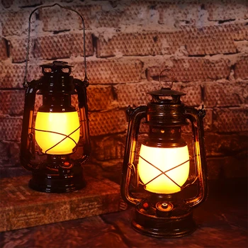 Светодиодный перезаряжаемый винтажный ручной керосиновый фонарь Масляная лампа