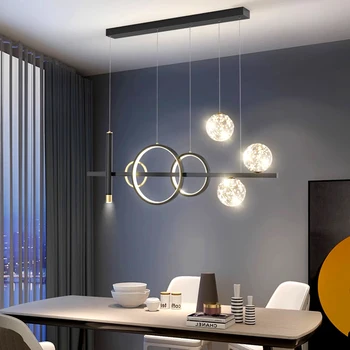 Современные подвесные светильники для столовой внутреннее освещение Потолочный светильник подвесной светильник светодиодные люстры для гостиной внутреннее освещение 7