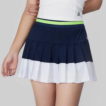Спортивная плиссированная юбка для гольфа, женский теннис, бадминтон, бег, фитнес, Дышащая юбка для сращивания со средней высокой талией 1