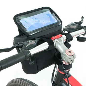 Сумка для велосипедного руля большой емкости Держатель мобильного телефона для горных шоссейных велосипедов, сумка через плечо для скутера 4