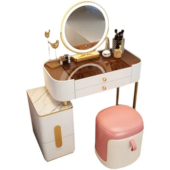 Туалетный столик, небольшой бытовой, экономичный, легкий и роскошный, Скандинавский современный простой туалетный столик, спальня, высококачественный стол 1