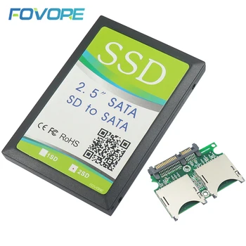 Устройство чтения карт памяти с двумя SD-картами, универсальный адаптер SD-SATA, поддержка карты RAID 0, высокоскоростная передача, высокая стабильность.