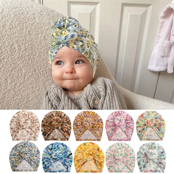 Хлопковые детские повязки, детские Тюрбаны, повязка на голову, Шапочка для новорожденных Девочек, Аксессуары для волос 9