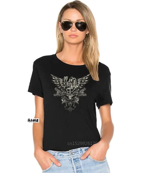 Черная футболка Korn Skull Wings для девочек юниоров New Band Merch Customize Tee Shirt20 6