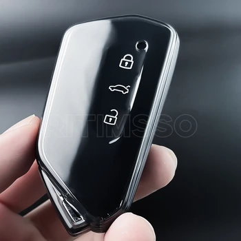 Чехол для автомобильных Ключей из ТПУ Для Фольксваген Гольф 8 MK8 ID.3 ID.4 Cupra Skoda Octavia A8 SEAT Leon MK4 2020 2021 Formentor 12