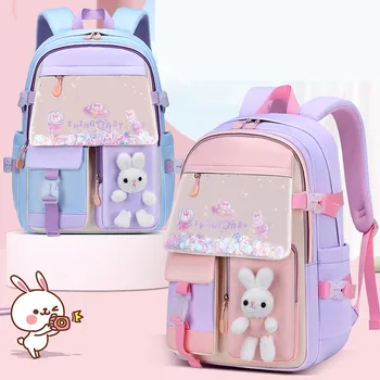 Школьный рюкзак OKKID Cute Kids в корейском стиле, школьные сумки с животными для подростков, сумка для книг для девочек, детские водонепроницаемые рюкзаки 13