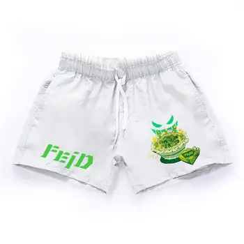 Шорты с принтом рэпера Feid Ferxxo, Летние мужские повседневные короткие брюки в стиле хип-хоп, уличная одежда, брюки за три цента, Быстросохнущие пляжные брюки 7